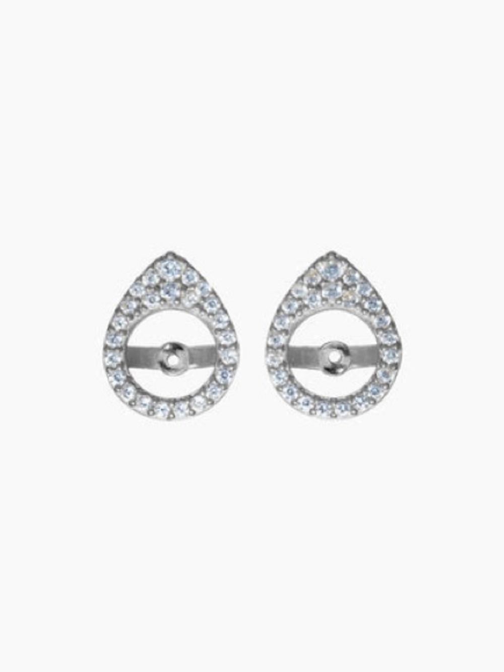 NEW Hillberg & Berk Sparkle Pear Bloom Earring Jackets